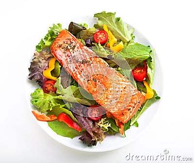 Salmon salad Stock Photo