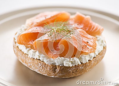 Salmon sandwich Stock Photo