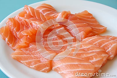 Salmon sashimi Stock Photo