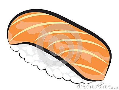 Salmon Sushi Vector Illustration