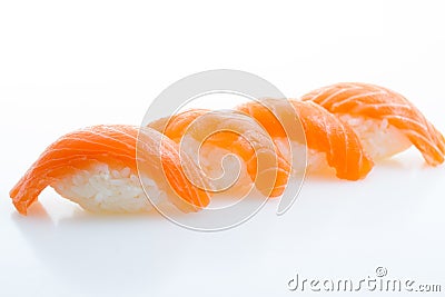 Salmon sushi nigiri Stock Photo