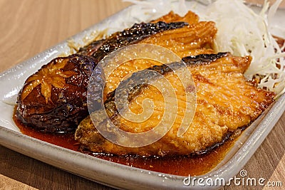 Salmon teriyaki Stock Photo