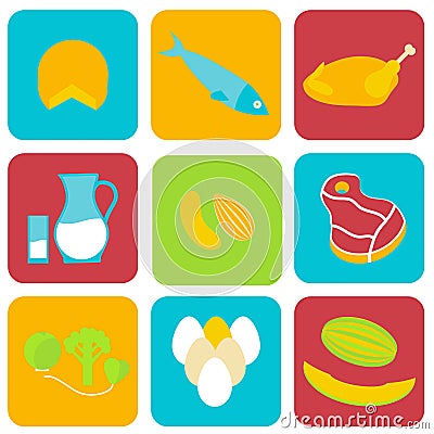 Salmonella contaminated food Vector Illustration