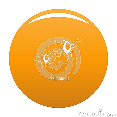 Salmonella icon orange Cartoon Illustration