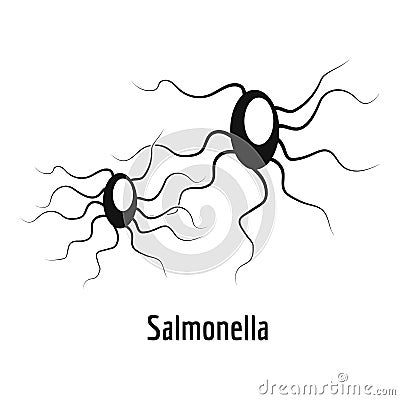 Salmonella icon, simple style. Cartoon Illustration