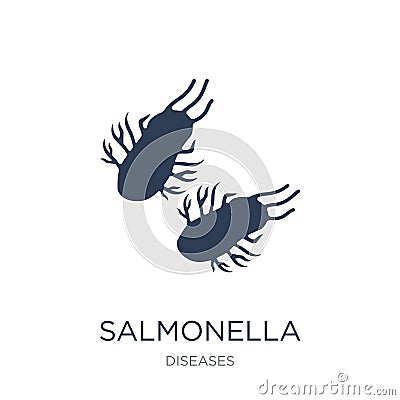 Salmonella icon. Trendy flat vector Salmonella icon on white background from Diseases collection Vector Illustration