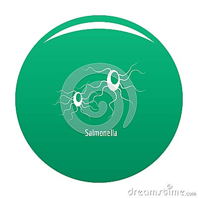 Salmonella icon vector green Vector Illustration