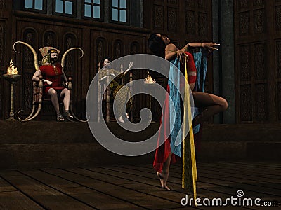 Salome dances for Herod Stock Photo