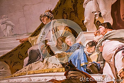 Salomon`s judgement, by G.B. Tiepolo Editorial Stock Photo