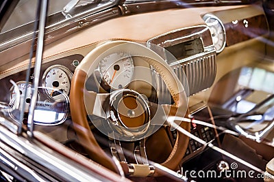 Salon exclusive retro expensive car Stock Photo