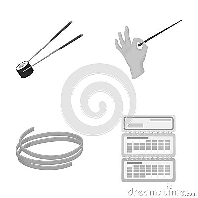 Salon, hand, bow and other web icon in monochrome style. business, music, restaurant, icons in set collection. Vector Illustration