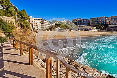 Salou Platja Capellans beach in Tarragona Stock Photo