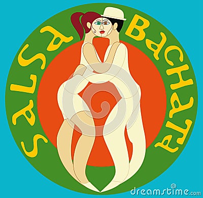 Salsa bachata Vector Illustration