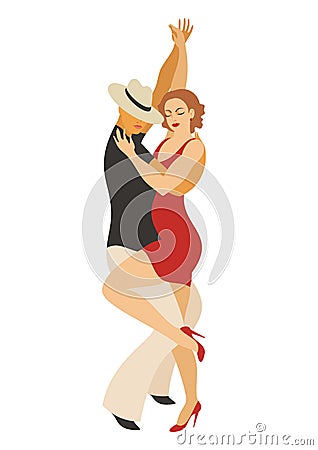 The salsa dance Vector Illustration