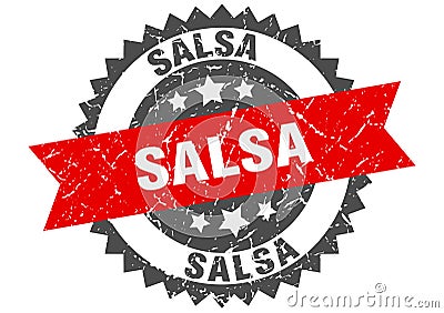 salsa round grunge stamp. salsa Vector Illustration