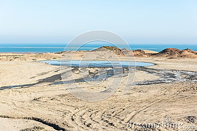 Salse mud pond in Gobustan, Azerbaijan Stock Photo