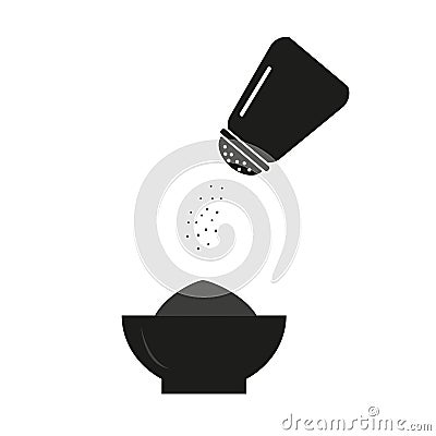 Salt bottle, flat design vector stock illustration Vector Illustration