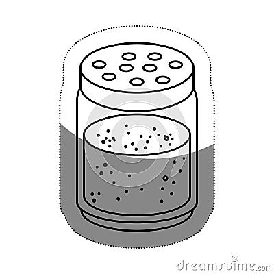 salt bottle icon Cartoon Illustration