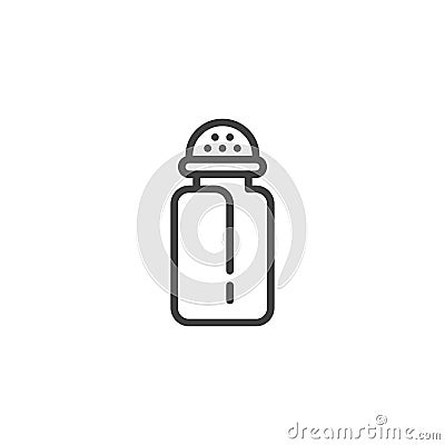 Salt bottle line icon Vector Illustration