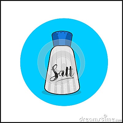 Salt bottle vector illustration or clipart indian india Vector Illustration