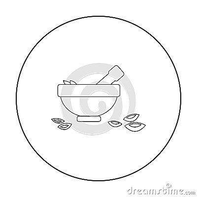 Salt bowl icon of vector illustration for web and mobile Vector Illustration