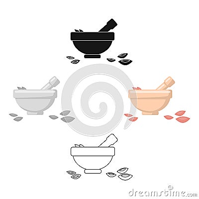 Salt bowl icon of vector illustration for web and mobile Vector Illustration