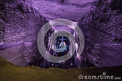 Salt Cathedral, ZipaquirÃ¡, Colombia - Catedral de Sal Editorial Stock Photo