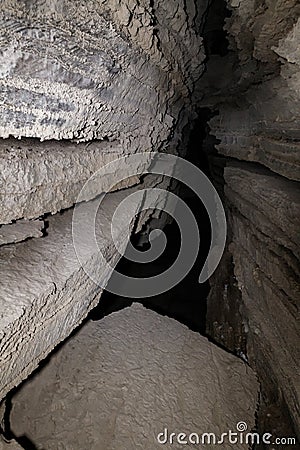 The salt cave in Mount Sodom in southern Israel Stock Photo