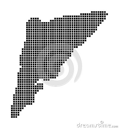 Salt Cay, Turks Islands map. Vector Illustration