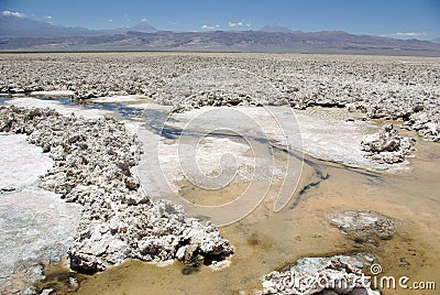 Salt crust in Salar de Atacama Stock Photo