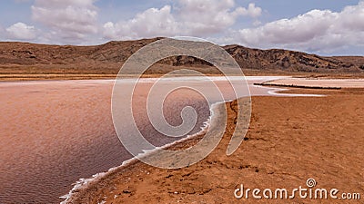 Salt deposits in Cape Verde Stock Photo