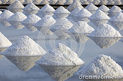 Salt farm Stock Photo