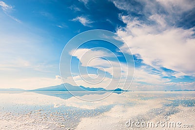 Salt flat Salar de Uyuni, Altiplano, Bolivia Stock Photo