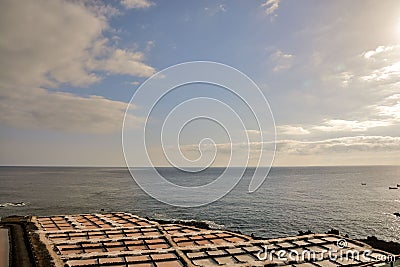 Salt Flats in the Canry islands Stock Photo