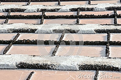 Salt Flats in the Canry islands Stock Photo