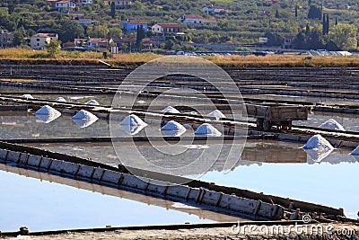 Salt heaps Stock Photo