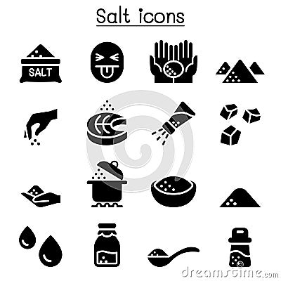 Salt icon set vector illustration Vector Illustration