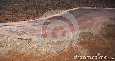 Salt lake , aerial photo Stock Photo