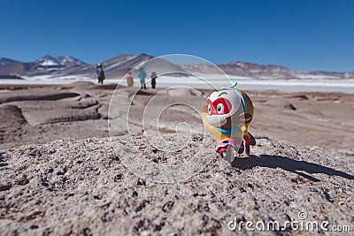 Salt lake in Atacama desert Stock Photo