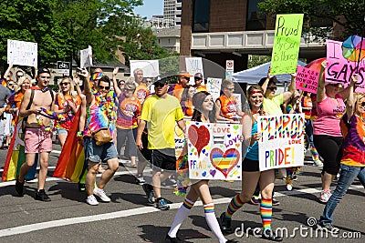 Salt Lake City gay pride parade Editorial Stock Photo