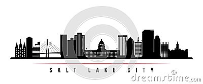 Salt Lake City skyline horizontal banner. Vector Illustration