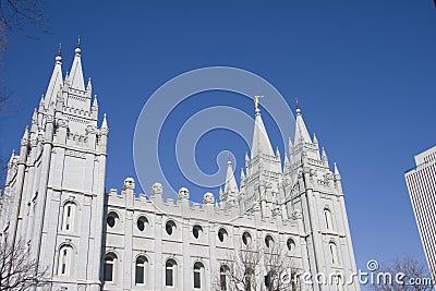 Salt Lake City Temple Stock Photo