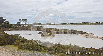 Salt Lakes at Rottnest Island Stock Photo