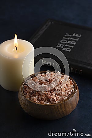 Salt and Light a Teaching from Jesus Christ Stock Photo