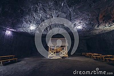 Salt mine in Cacica Stock Photo