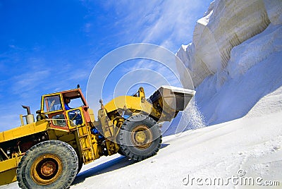 Salt Mining Equipment Stock Photo