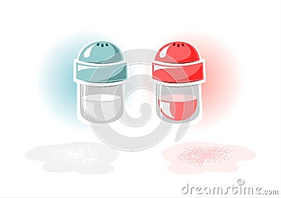Salt and pepper Vector Illustration