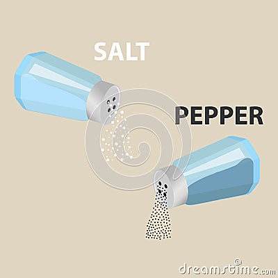 Salt and pepper. Vector Illustration