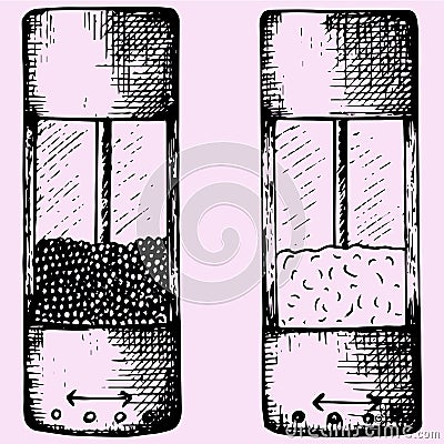 Salt pepper grinders Vector Illustration