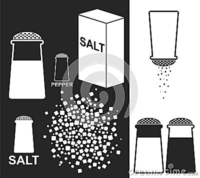 Salt. Pepper Vector Illustration